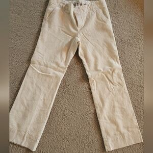Yellow and white seersucker pants size 14 by Banana Republic